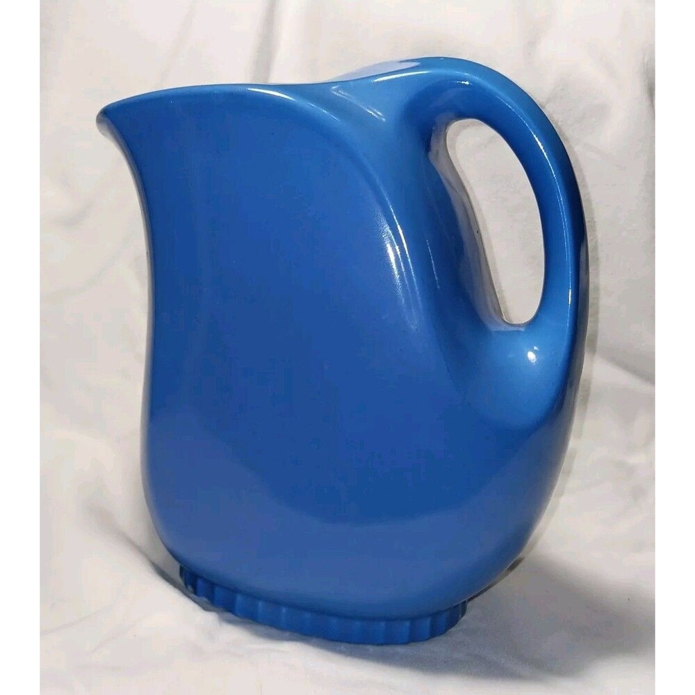 Montgomery Ward Hall China 5118 Water Pitcher Blue No Lid Vintage